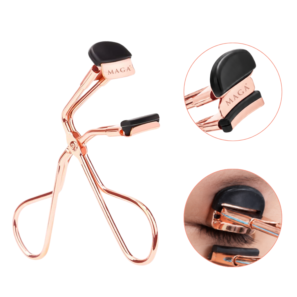 Bấm Mi Góc MAGA Eyelash Curler Rose Gold BM001 Đầu Nhỏ Chính Xác